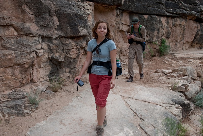 Janel Macy and Mike Mays walking into the Inner Gorge.